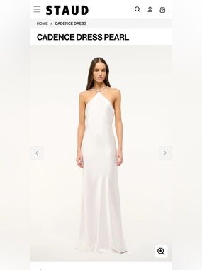 STAUD Cadence Maxi Dress in Pearl White